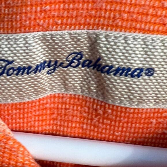 Tommy Bahama solid Orange Polo Shirt Large L - Picture 3 of 4